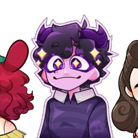 An example of three PNGTubers and their avatars.