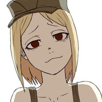 Azov-Chan / Marichka Azov Chan fan art example depicting the character in a Ukrainian military-style outfit.