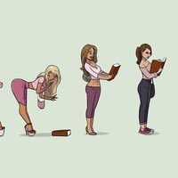 Bimbo Picks Up a Book