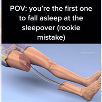 First Person to Fall Asleep at the Sleepover