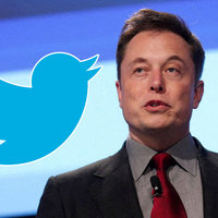 Elon Musk Buying Twitter depicting the billionaire next to the twitter logo.