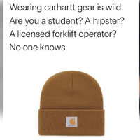 Wearing Carhartt