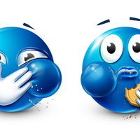 Blue Emoji