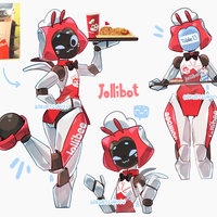 Jollibee Jollibot fan art character depiction.