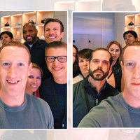 Mark Zuckerberg Group Selfie Mark Zuckerberg Group Selfie / Mark Zuckerberg Group Photo meme format.