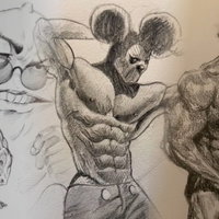 Muscle Building Pencil Comics