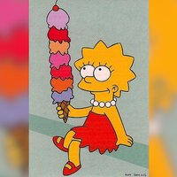 Lisa Simpson Holding An Ice Cream Cone