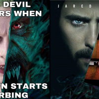 Morbius Poster Mashups meme examples depicting jared leto as joker and then freddy fazebear.