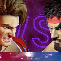 Street fighter 6 prefight faces / Game Face depicting luke and ryu on the vs screen.