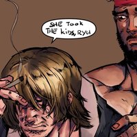 Sad Ken Masters meme she took the kids ryu ken from street fighter.