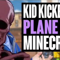 Dhar Mann Rip-Offs But Skeleton Meme depicting the berserk skeleton meme and the caption "kid kicked off plane for minecraft."
