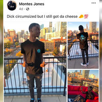 Montes Jones Facebook post depicting the content creator and model.
