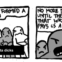 Haus of decline union meme depicting one of the webcomics example strips.