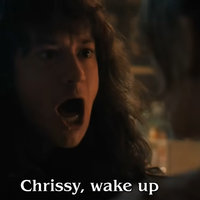 Chrissy, Wake Up Remix Chrissy Wake Up stranger things meme depicting the character Eddie Munson from season 4 yelling at Chrissy Cunningham to wake up from Vecna's trance.