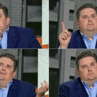 Brian Windhorst on tv during an interview.