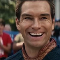 Homelander Gets Applause / Homelander Laughing Homelander Gets Applause meme format depicting a scene from the boys with Antony starr smiling.