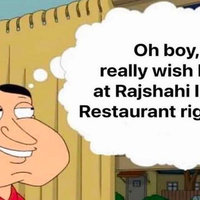 Rajshahi Indian Restaurant Rajshahi Indian Restaurant meme example depicting quagmire from family guy.