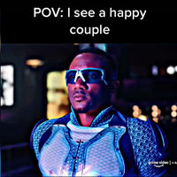 A-Train POV: I See A Happy Couple A-Train POV I See A Happy Couple meme depicting Jessie T Usher from the boys.