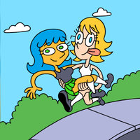 Leslie and Brianne webcomic characters.