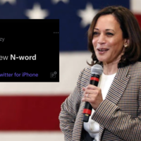 KHive Khive is the new n word tweet and image of kamala harris.