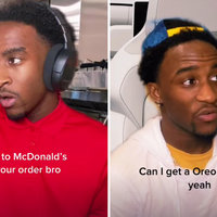 Welcome To McDonald’s What's Your Order Bruh? Can I Get An Oreo McFlurry Yuh meme and video.