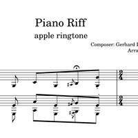 Piano Riff Ringtone Piano Riff Apple Ringtone sheet music.