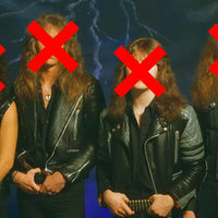 Metallica Is Canceled The band metallica with their faces crossed out in reference to the social media trend and movement.