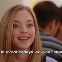 On Wednesdays We Wear Pink On Wednesdays We Wear Pink meme template and format depicting Amanda Seyfried in Mean Girls saying "on Wednesdays we wear pink."