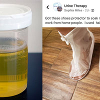 Urine Therapy Memes depicting two examples referencing the trend.