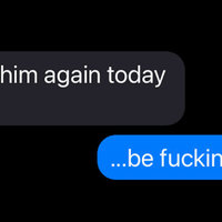 Be Fucking For Real slang depicted in a text message convo / bffr meaning in text slang.