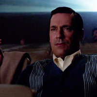 Don Draper At The Movies Don Draper In A Movie Theater Smoking A Cigarette