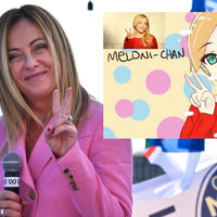 An image and anime version of Italian Prime Minister Giorgia Meloni.