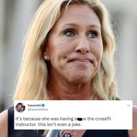 Marjorie Taylor Greene and a tweet about her divorce.