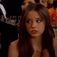 Lily Mo Sheen Drinks Then Claps Nervously At Awards Show meme.