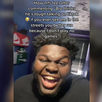 Bro Thinks He's Tough Talking On TikTok