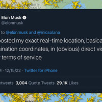 Elon Musk Assassination Coordinates Tweet.