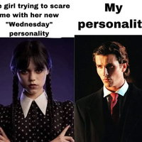 The Girl Trying to Scare Me With Her New "Wednesday" Personality The Girl Trying to Scare Me With Her New Wednesday Personality meme example.