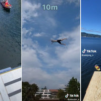 Death Diving tiktok examples.