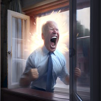 AI-Generated Screaming Joe Biden meme.