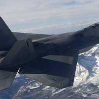 F-22 Fighter jet taking out Alaska UFO.