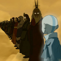 Aang Sees Past Avatars