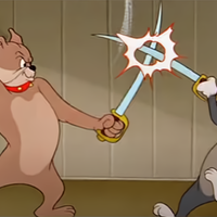 Spike and Tom Sword Fight