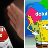 Two delulu memes