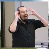 Eliezer Yudkowsky making a funny face with the society if X meme template in the background.