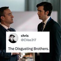 Succession the disgusting brothers meme.