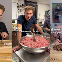 Butter Dawg / Meat Eating World Record tiktok videos.