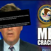 Meme Crackdown image about the Mackey trial douglass mackey meme.