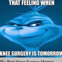 Blue Grinch / That Feeling When Knee Surgery Is Tomorrow