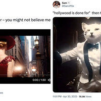 Hollywood Is Done For / AI-Generated Hollywood Hollywood Is Done For meme examples on Twitter.