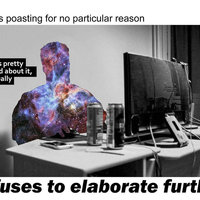 Poasting Slang term used in a meme example.